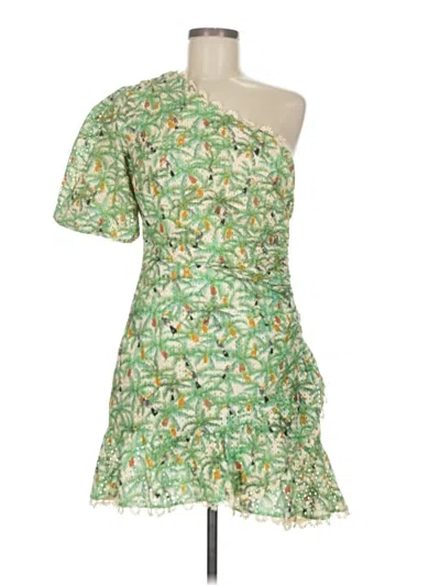 Pre-owned Farm Rio Cocktail Dress In Green