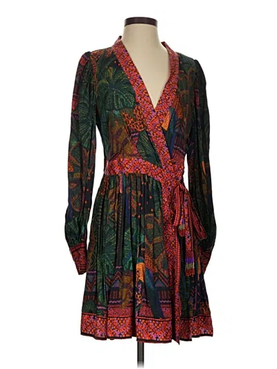 Pre-owned Farm Rio Cocktail Dress In Green