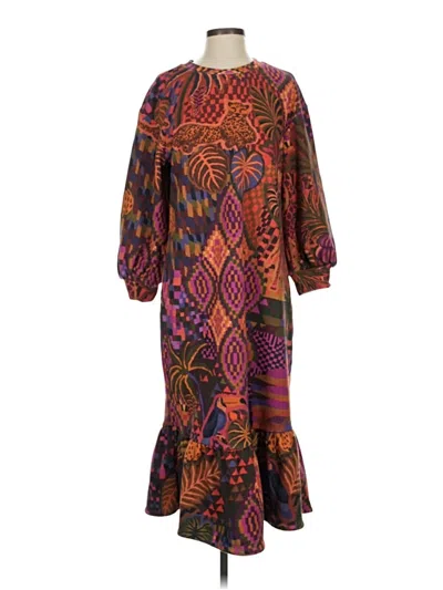 Pre-owned Farm Rio Cocktail Dress In Orange