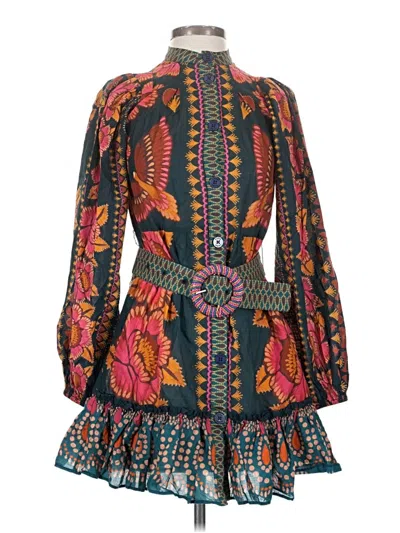 Pre-owned Farm Rio Cocktail Dress In Orange