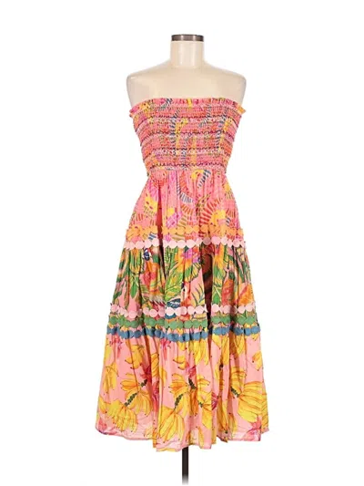 Pre-owned Farm Rio Cocktail Dress In Orange