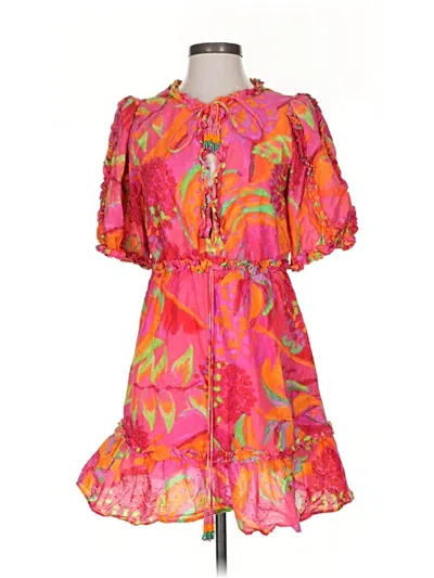 Pre-owned Farm Rio Cocktail Dress In Pink