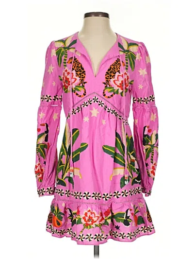 Pre-owned Farm Rio Cocktail Dress In Pink