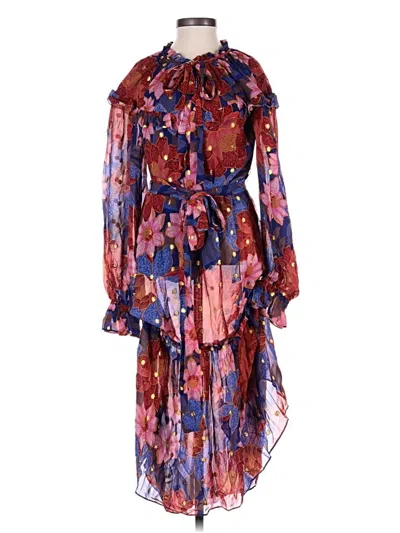 Pre-owned Farm Rio Cocktail Dress In Red