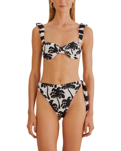 Farm Rio Coconut Bra Bikini Top In Black
