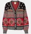 Farm Rio Coconut Grove Cotton Jacquard Cardigan In Multi