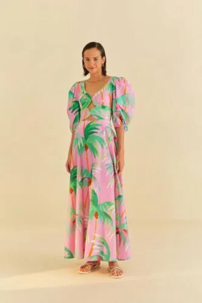 Pre-owned Farm Rio Coconut Grove Dress Size S In Multicolorido