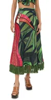 Farm Rio Coconut Tree Flow Embroidered Skirt In Coconut Tree Flow Multicolor