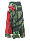 Farm Rio Coconut Tree Flow Embroidered Skirt In Green