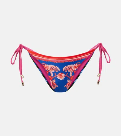 Farm Rio Colorblocked Floral Bikini Bottoms In Multi