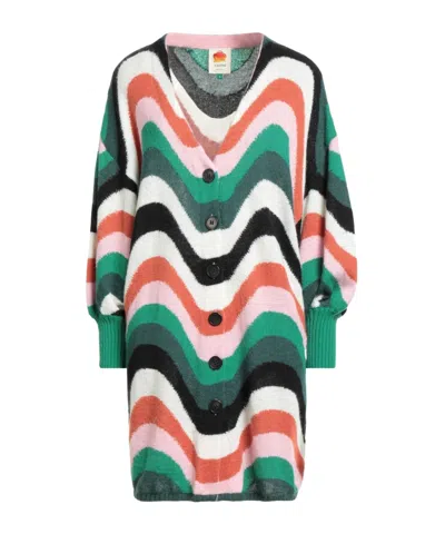 Farm Rio Colorful Jacquard Knit Cardigan In Multi