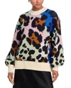 Farm Rio Colorful Leopard Knit Sweater Colorful Leopards In Colorful Leopards