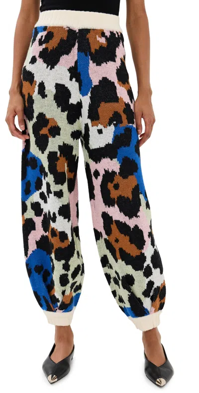 Farm Rio Colorful Leopards Knit Pants Colorful Leopards