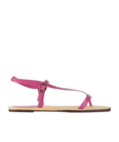 Farm Rio Comfortable Anti-slip Simple Leather Sandals In Pink