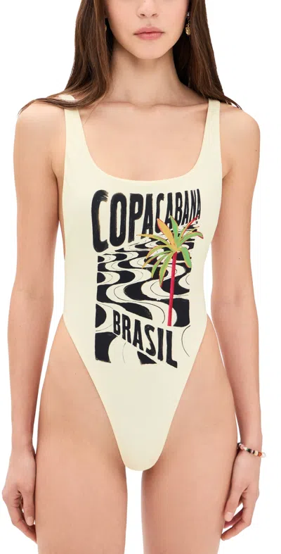 Farm Rio Copacabana Beach Off-white One Piece Copacabana Beach Off White
