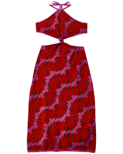 Farm Rio Knit Maxi Dress In Red