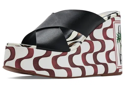 Farm Rio Copacabana Wedge Sandals High Heels Copacabana Black: 10 M