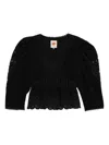 Farm Rio Corduroy Blouse In Black