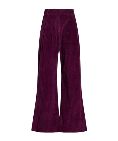 Farm Rio Corduroy Trousers In Purple