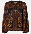 Farm Rio Cornely Ainika Blouse In Black