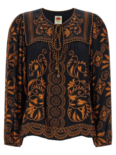 Farm Rio Cornely Ainika Shirt And Blouse Multicolor In Brown