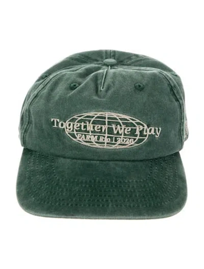 Pre-owned Farm Rio Cotton Adjustable Hat W/tags In Green