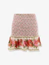 FARM RIO COTTON MINI SKIRT WITH FLORAL PRINT