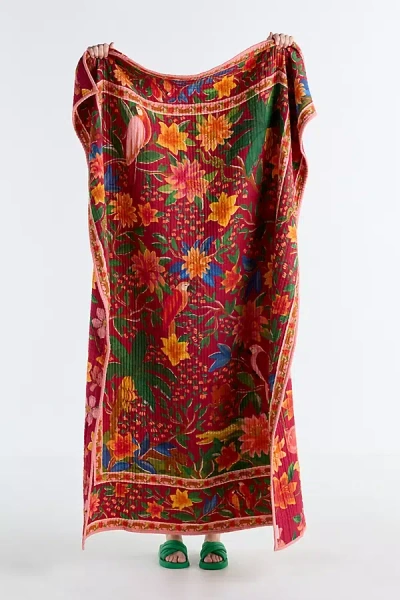 Farm Rio Cotton Printed Throw Blanket In Multi