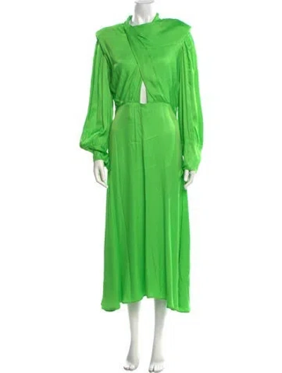 Pre-owned Farm Rio Cowl Neck Long Dress W/ Tags In Green