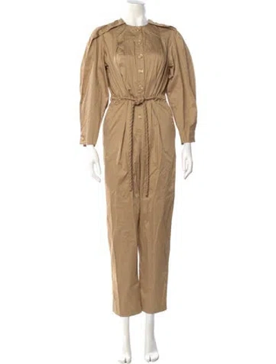 Pre-owned Farm Rio Crew Neck Jumpsuit W/ Tags In Neutral