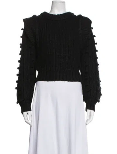 Pre-owned Farm Rio Crew Neck Sweater In Black