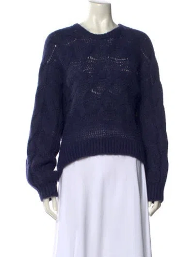 Pre-owned Farm Rio Crew Neck Sweater In Blue