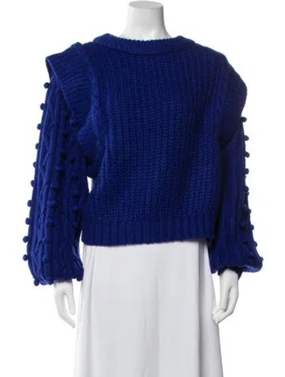 Pre-owned Farm Rio Crew Neck Sweater W/ Tags In Blue