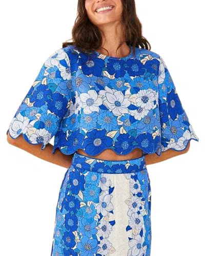 Farm Rio Crop Top In Blue