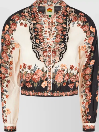 Farm Rio Cropped Jacket In Multi