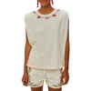 Farm Rio Cross Stitch Flowers Tee