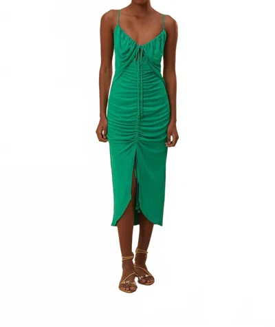 Farm Rio Cut-out Sleeveless Midi Dress In Green