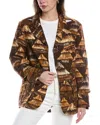 Farm Rio Cutout Blazer In Brown