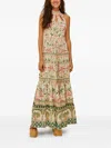 Farm Rio Cutout Floral-pattern Maxi Dress In Multi