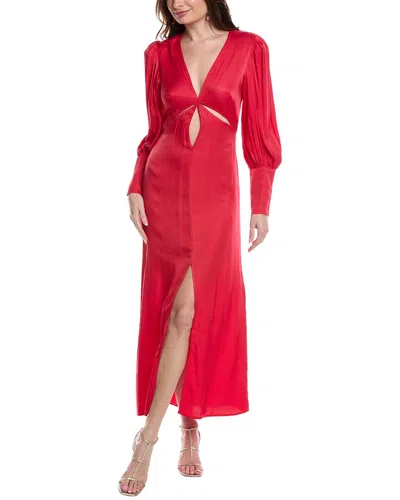 Farm Rio Cutout Maxi Dress In Red