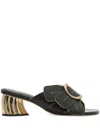 Farm Rio Daisy Mules In Black