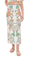 Farm Rio Delicate Forest Midi Skirt Delicate Forest Scarves Off White