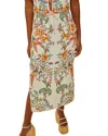Farm Rio Delicate Forest Midi Skirt Delicate Forest Scarves Off White