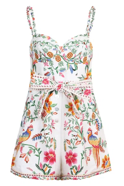 FARM RIO DELICATE FOREST OFF-WHITE ROMPER