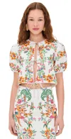 Farm Rio Delicate Forest Scarves Blouse