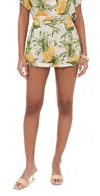 Farm Rio Delicate Pineapple Shorts Delicate Pineapple Off-white In Multi