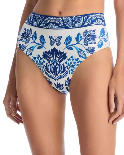 Farm Rio Delicate Tapestry Bikini Bottom In Off-white