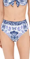 Farm Rio Delicate Tapestry High Waist Bikini Bottoms Delicate Tapestry Off-white