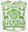 Farm Rio Delicate Tapestry Linen-blend Top In White