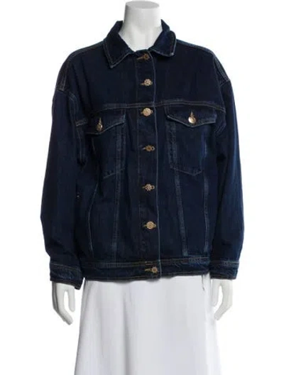 Pre-owned Farm Rio Denim Jacket In Blue